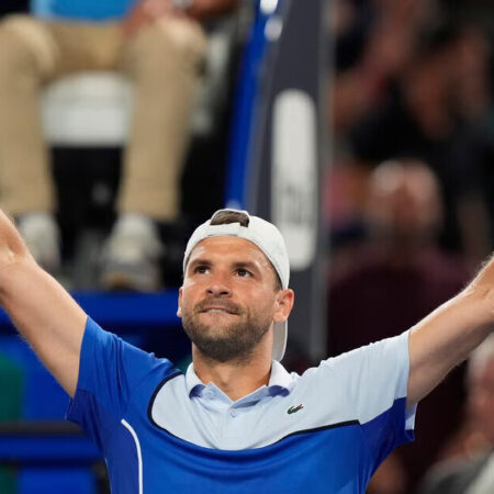 Grigor Dimitrov Carried Off Court After Victory in Miami
