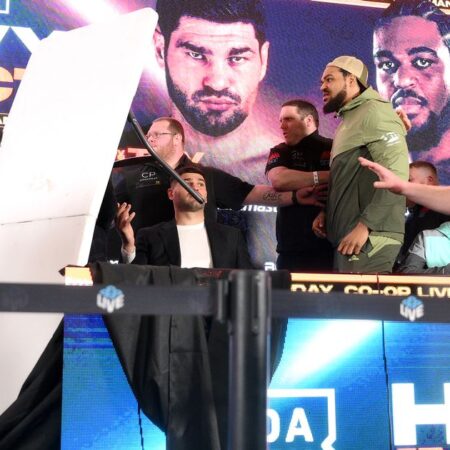 Jeamie TKV Flips Table in Rage at Joyce vs. Hrgovic Press Conference