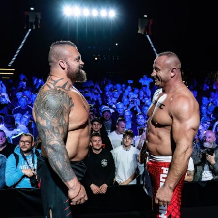 Eddie Hall Secures Quick Stoppage Win Over Mariusz Pudzianowski at KSW 105