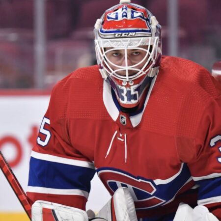 Canadiens goaltender Sam Montembeault still being evaluated