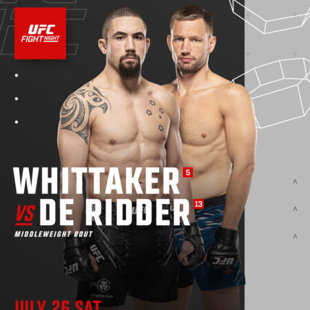 Robert Whittaker vs. Reinier de Ridder Set to Headline UFC Abu Dhabi