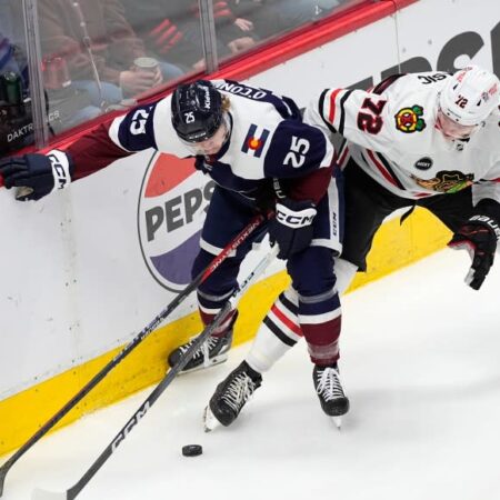 Avalanche forward Logan O’Connor expected to be out five months after hip surgery