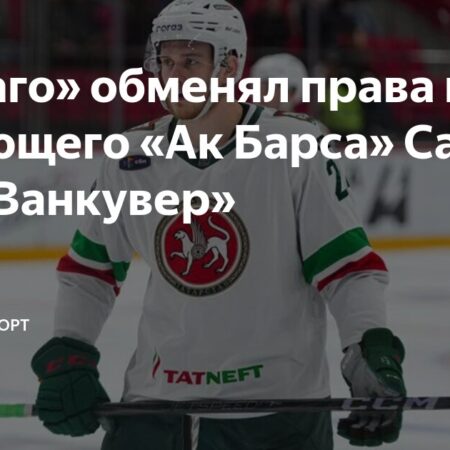 Canucks acquire forward Ilya Safonov from Blackhawks