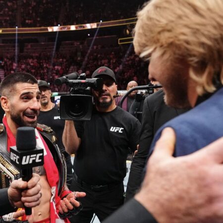 Tsarukyan Assesses Topuria Win, Criticizes Rogan for Pimblett Cage Entry