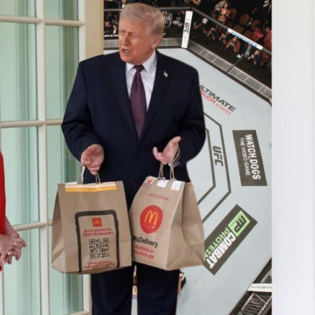 Donald Trump Discusses UFC and Iran During McDonald’s Delivery