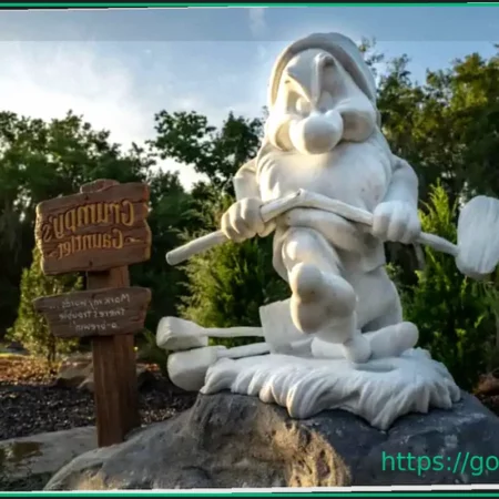 Grumpy’s Gauntlet Statue Adds Whimsy to Disney’s Magnolia Golf Course